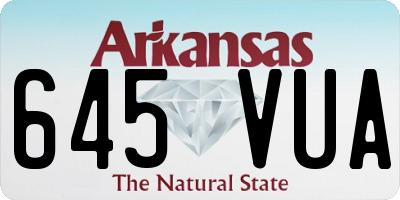 AR license plate 645VUA