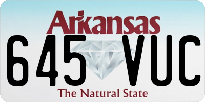 AR license plate 645VUC