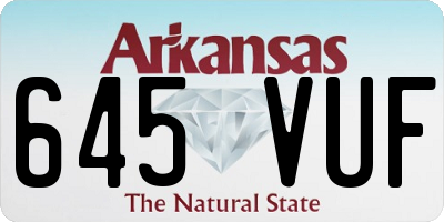 AR license plate 645VUF