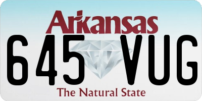 AR license plate 645VUG