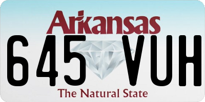 AR license plate 645VUH