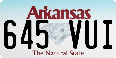 AR license plate 645VUI