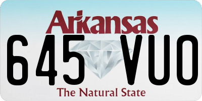 AR license plate 645VUO