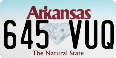 AR license plate 645VUQ