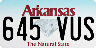 AR license plate 645VUS