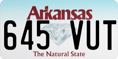 AR license plate 645VUT