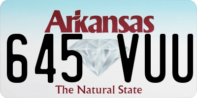AR license plate 645VUU