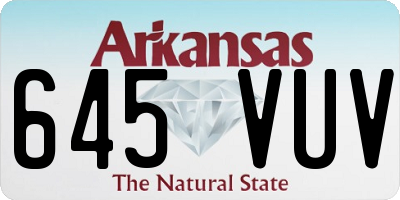 AR license plate 645VUV