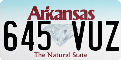 AR license plate 645VUZ