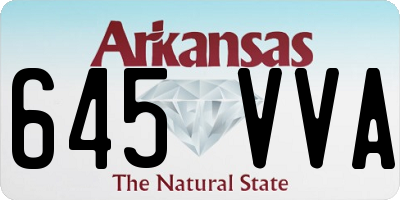 AR license plate 645VVA