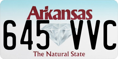 AR license plate 645VVC