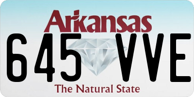 AR license plate 645VVE