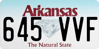 AR license plate 645VVF