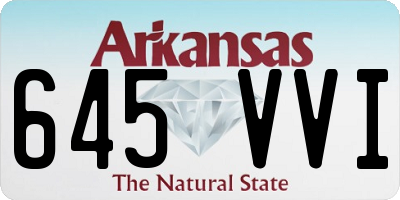 AR license plate 645VVI