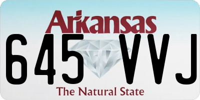 AR license plate 645VVJ