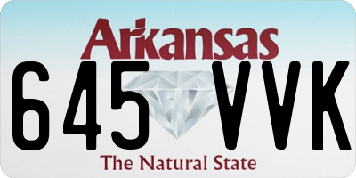 AR license plate 645VVK