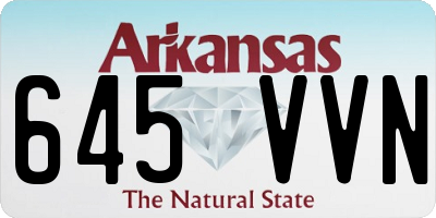 AR license plate 645VVN