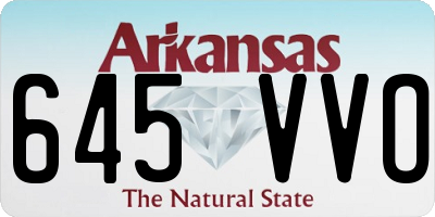 AR license plate 645VVO