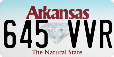 AR license plate 645VVR