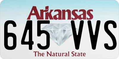 AR license plate 645VVS