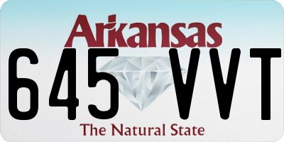 AR license plate 645VVT