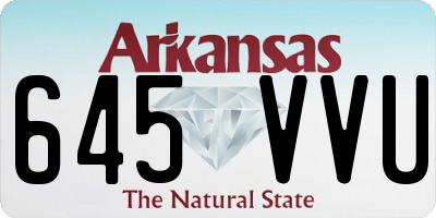 AR license plate 645VVU
