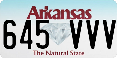 AR license plate 645VVV