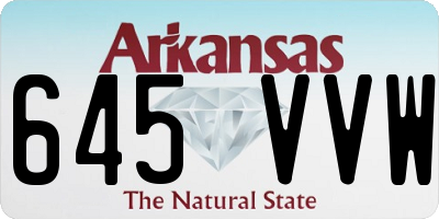 AR license plate 645VVW