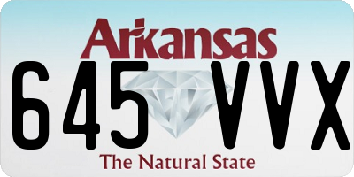 AR license plate 645VVX