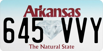 AR license plate 645VVY