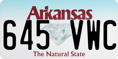 AR license plate 645VWC