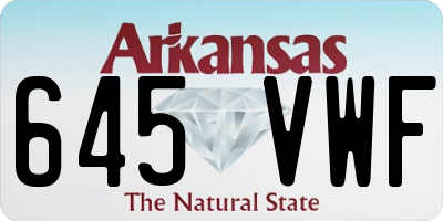 AR license plate 645VWF