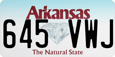 AR license plate 645VWJ