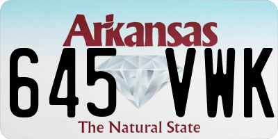 AR license plate 645VWK