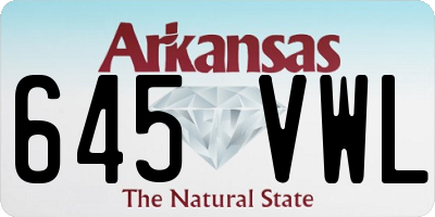 AR license plate 645VWL