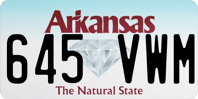 AR license plate 645VWM