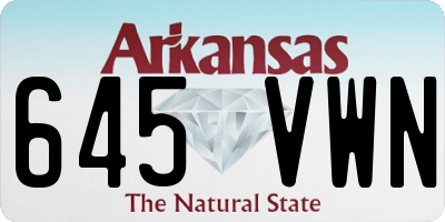 AR license plate 645VWN