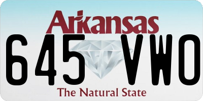 AR license plate 645VWO