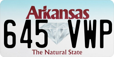 AR license plate 645VWP