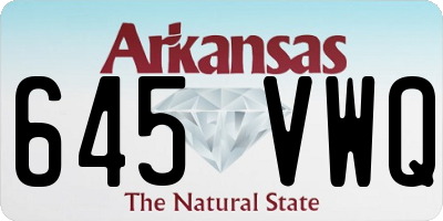 AR license plate 645VWQ