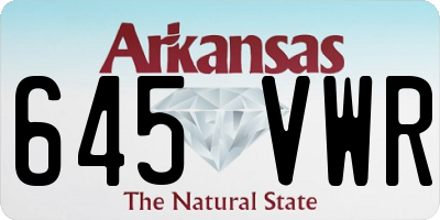 AR license plate 645VWR