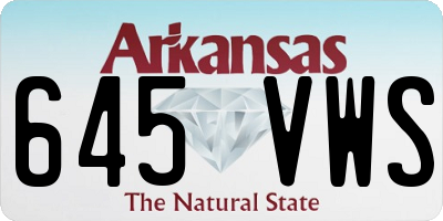 AR license plate 645VWS
