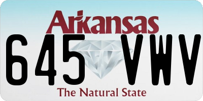 AR license plate 645VWV