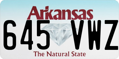 AR license plate 645VWZ