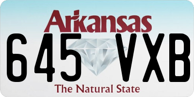 AR license plate 645VXB
