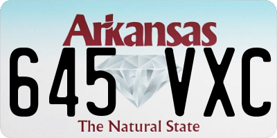 AR license plate 645VXC