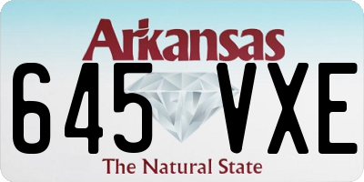 AR license plate 645VXE