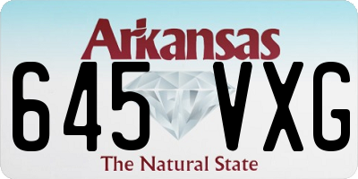 AR license plate 645VXG