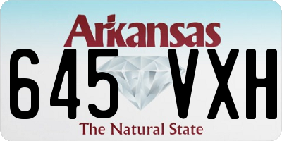 AR license plate 645VXH