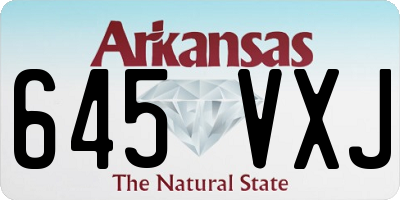 AR license plate 645VXJ